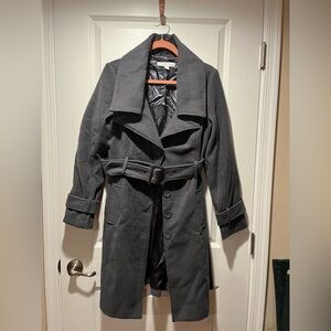 New York & Co Gray Long Pea Coat